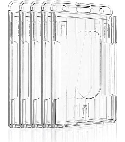 Amazon | Pawfly5パック垂直2カードバッジホルダー 透明プラスチックID